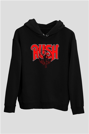 Rush Siyah Unisex Hoodie