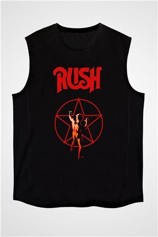 Rush Siyah Unisex Kolsuz Tişört