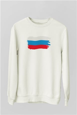 Rusya Beyaz Unisex Sweatshirt