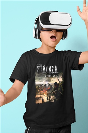 S.T.A.L.K.E.R. Siyah Unisex Çocuk Tişört