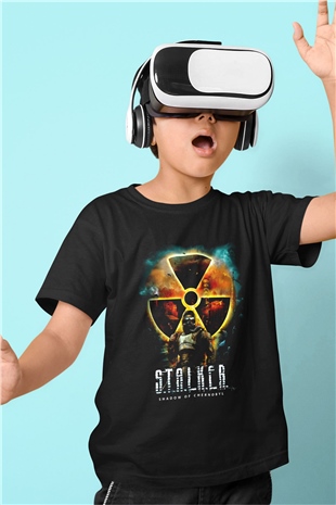 S.T.A.L.K.E.R. Siyah Unisex Çocuk Tişört