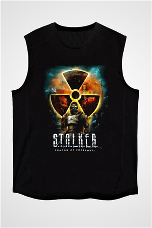 S.T.A.L.K.E.R. Siyah Unisex Kolsuz Tişört