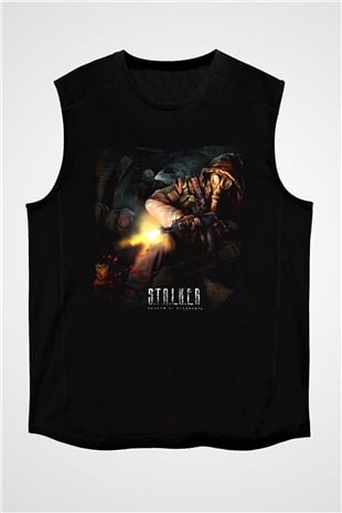 S.T.A.L.K.E.R. Siyah Unisex Kolsuz Tişört