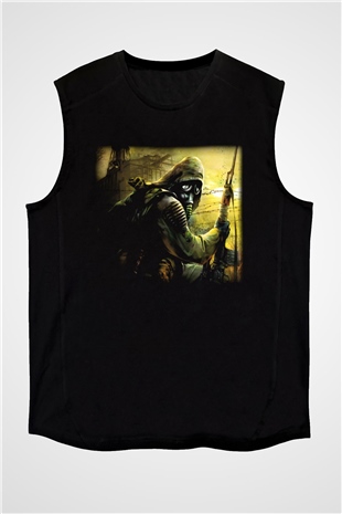 S.T.A.L.K.E.R. Siyah Unisex Kolsuz Tişört