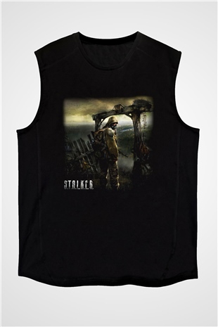 S.T.A.L.K.E.R. Siyah Unisex Kolsuz Tişört