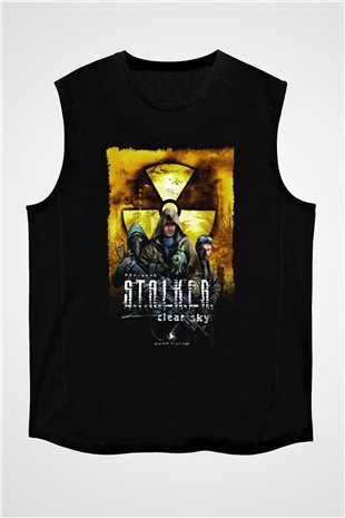 S.T.A.L.K.E.R. Siyah Unisex Kolsuz Tişört