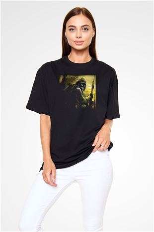 S.T.A.L.K.E.R. Siyah Unisex Oversize Tişört T-Shirt