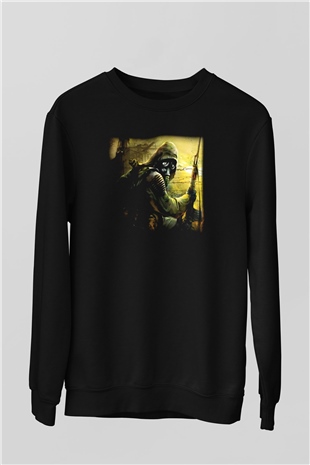 S.T.A.L.K.E.R. Siyah Unisex Sweatshirt