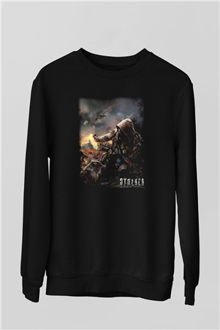 S.T.A.L.K.E.R. Siyah Unisex Sweatshirt