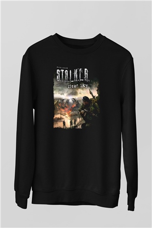 S.T.A.L.K.E.R. Siyah Unisex Sweatshirt