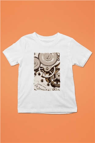 Saatçi Beyaz Unisex Çocuk Tişört