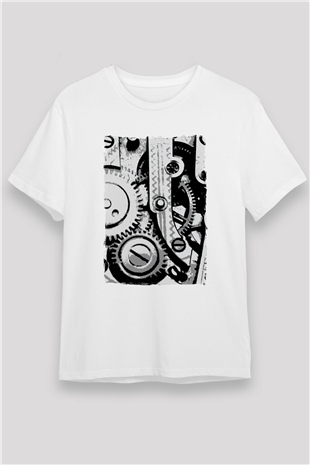 Saatçi Beyaz Unisex Tişört T-Shirt - TişörtFabrikası