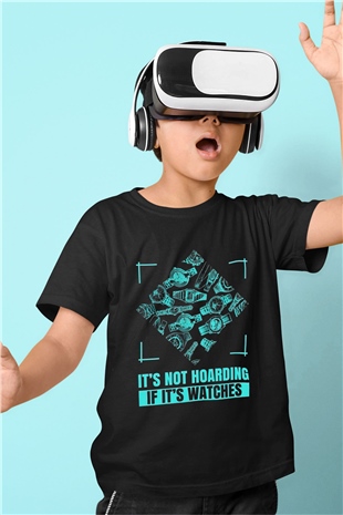 Saatçi Siyah Unisex Çocuk Tişört
