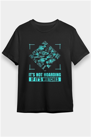 Saatçi Siyah Unisex Tişört T-Shirt - TişörtFabrikası