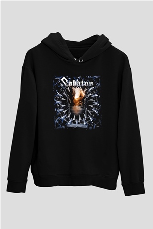 Sabaton Siyah Unisex Kapşonlu Sweatshirt