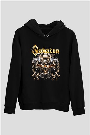 Sabaton Siyah Unisex Kapşonlu Sweatshirt
