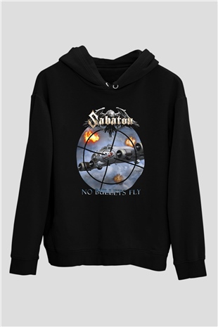 Sabaton Siyah Unisex Kapşonlu Sweatshirt