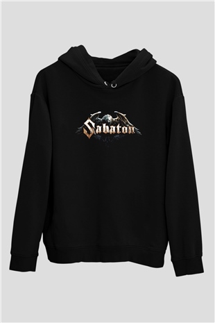 Sabaton Siyah Unisex Kapşonlu Sweatshirt