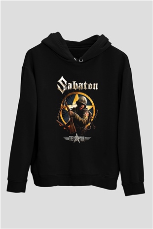 Sabaton Siyah Unisex Kapşonlu Sweatshirt