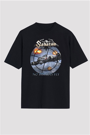 Sabaton Siyah Unisex Oversize Tişört T-Shirt