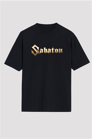 Sabaton Siyah Unisex Oversize Tişört T-Shirt