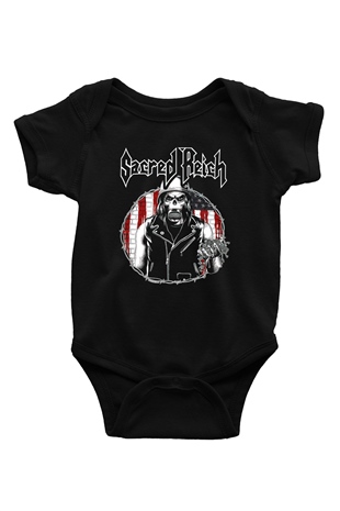 Sacred Reich Baskılı Siyah Bebek Body - Zıbın