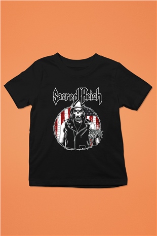 Sacred Reich Baskılı Siyah Unisex Çocuk Tişört