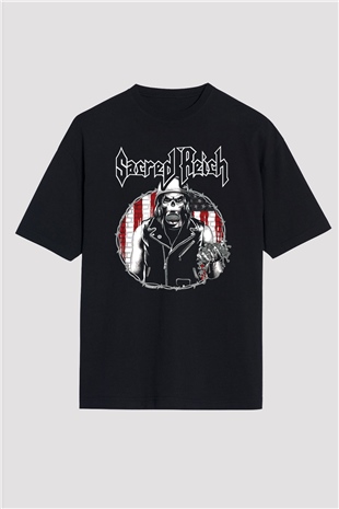 Sacred Reich Siyah Unisex Oversize Tişört T-Shirt