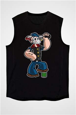 Sailor Mass Murderer Temel Reis Baskılı Siyah Unisex Kolsuz Tişört