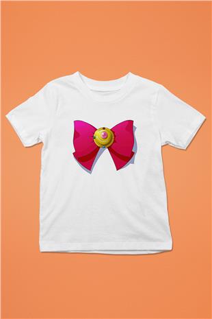 Sailor Moon Baskılı Beyaz Unisex Beyaz Çocuk Tişört - Tshirt