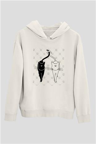 Sailor Moon Baskılı Beyaz Unisex Hoodie