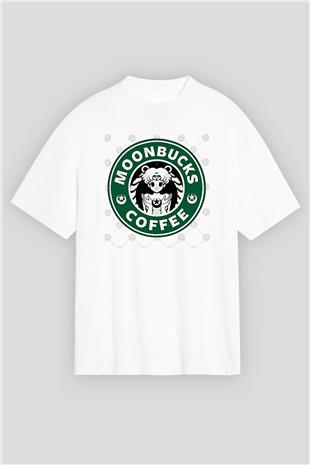 Sailor Moon Baskılı Beyaz Unisex Oversize Tişört - Tshirt