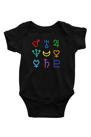 Sailor Moon Baskılı Unisex Siyah Bebek Body - Zıbın