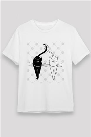 Sailor Moon Unisex Baskılı Beyaz Tişört - Tshirt