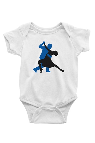 Salsa Baskılı Beyaz Unisex Bebek Body - Zıbın