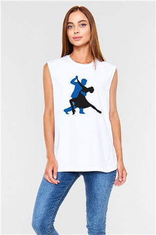 Salsa Beyaz Unisex Kolsuz Tişört
