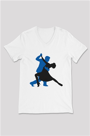 Salsa Beyaz Unisex V Yaka Tişört T-Shirt