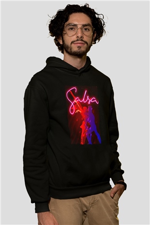 Salsa Siyah Unisex Hoodie