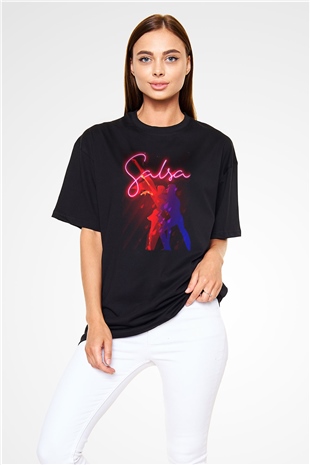 Salsa Siyah Oversize Tişört Oversize T-shirt - TişörtFabrikası