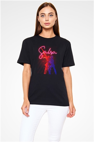 Salsa Siyah Unisex Tişört T-Shirt - TişörtFabrikası