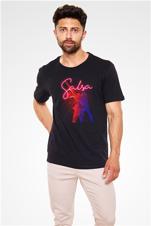 Salsa Siyah Unisex Tişört T-Shirt - TişörtFabrikası