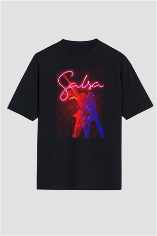 Salsa Siyah Oversize Tişört Oversize T-shirt - TişörtFabrikası
