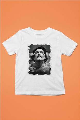 Salvador Dali Baskılı Beyaz Unisex Çocuk Tişört