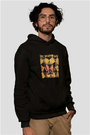 Salvador Dali Baskılı Unisex Siyah Hoodie