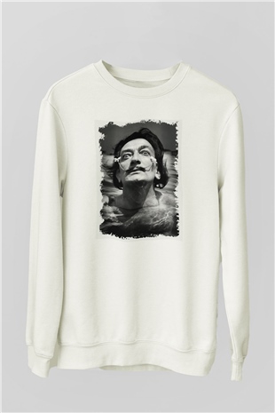 Salvador Dali Beyaz Unisex Sweatshirt
