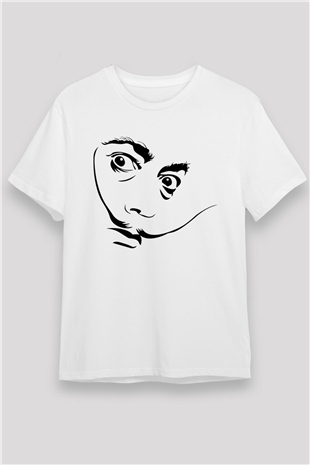 Salvador Dali Beyaz Unisex Tişört T-Shirt - TişörtFabrikası
