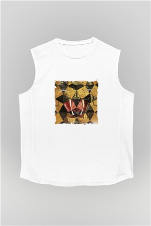 Salvador Dali Unisex Baskılı Beyaz Kolsuz Tişört