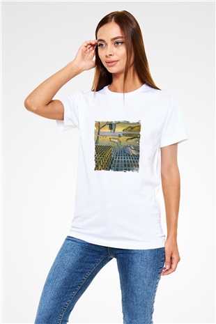 Salvador Dali Unisex Baskılı Beyaz Tişört
