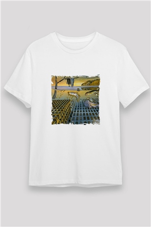 Salvador Dali Unisex Baskılı Beyaz Tişört
