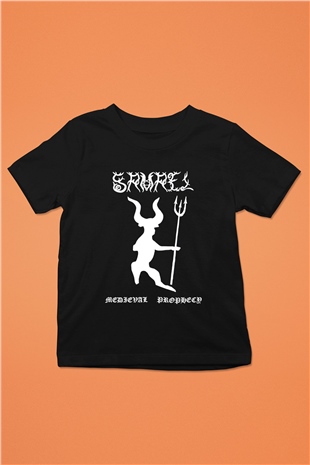 Samael Baskılı Unisex Siyah Çocuk Tişört - Tshirt